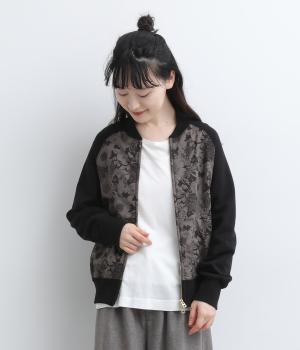 国産裏毛×LIBETYブルゾン(ブラック-38)