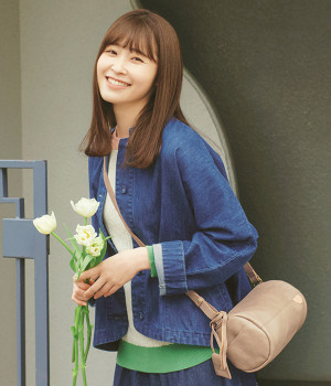 【リンネル掲載】デニムドルマンジャケット(ブルー-ONESIZE)