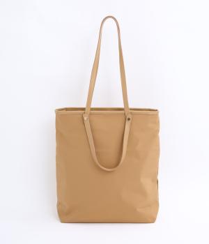 【リンネル掲載】ヴィーガンレザーハンドル2wayトートバッグ(キャメル-F)