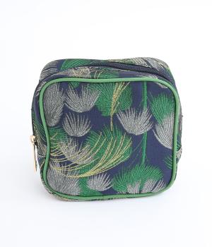 ジャカードスクエアポーチ(ネイビー-F)