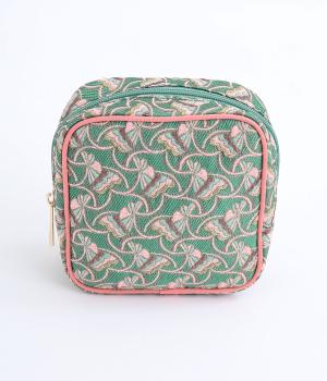 ジャカードスクエアポーチ(グリーン-F)