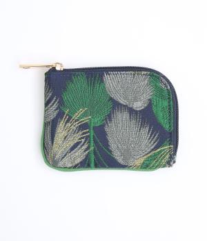 ジャカードフラットミニポーチ(ネイビー-F)