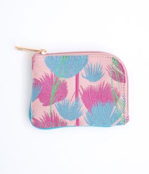 ジャカードフラットミニポーチ(ピンク-F)