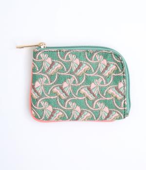 ジャカードフラットミニポーチ(グリーン-F)