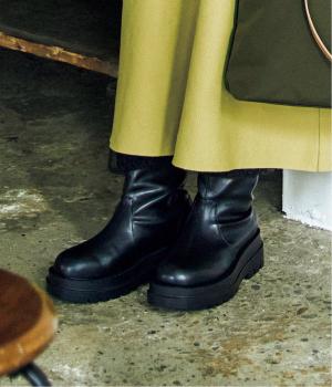 【リンネル掲載】2wayボアショートブーツ(ブラック-L)