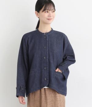 【リンネル掲載】デニムドルマンジャケット(ネイビー-F)
