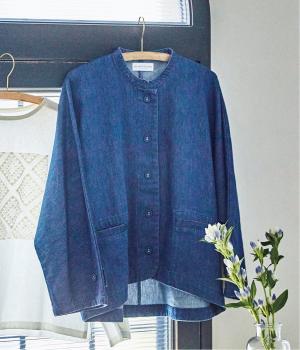 【リンネル掲載】デニムドルマンジャケット(ブルー-F)