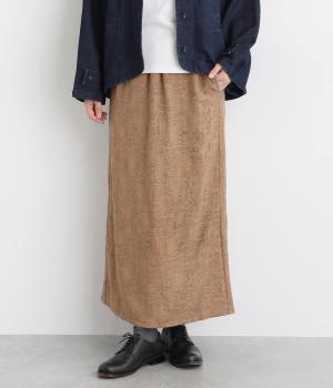 花柄ジャカードスカート(ブラウン-F)