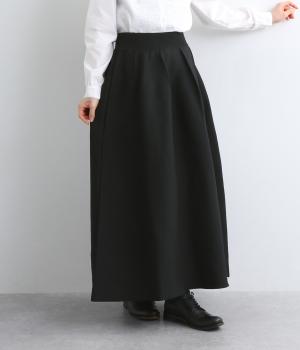 【リンネル掲載】軽量ニットボリュームスカート(ブラック-F)