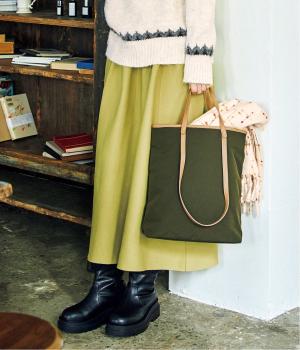 【リンネル掲載】軽量ニットボリュームスカート(イエロー-F)