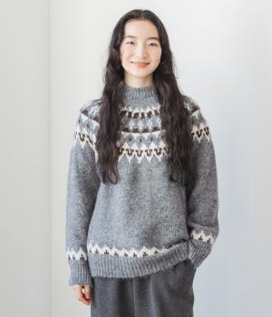 【リンネル掲載】求心JQニット(グレー-F)