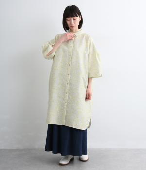 【リンネル掲載】Forest Friends シャツチュニック(イエロー-F)