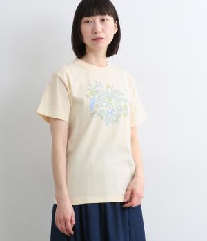 【リンネル掲載】Forest Friends プリントTシャツ(アイボリー-F)