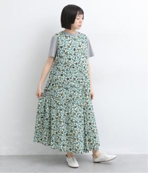 リンネル掲載】植物柄ドロストワンピース｜Plame Collome