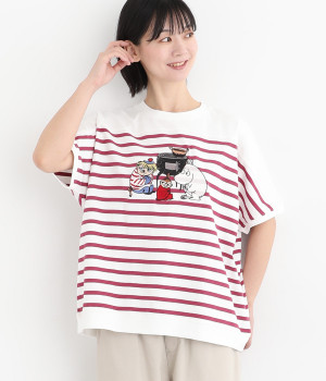 MOOMINドルマンボーダープルオーバー(ホワイト×ピンク-ONESIZE)