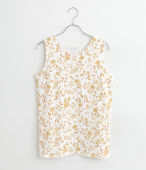 総柄プリントタンクトップ(ホワイト-ONESIZE)