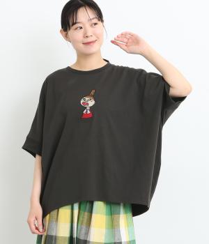 リブ付き ミイ刺繍ドルマンプルオーバー(スミクロ-ONESIZE)