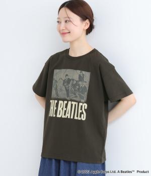 【BEATLES】 プリントTシャツA(ブラック-M)