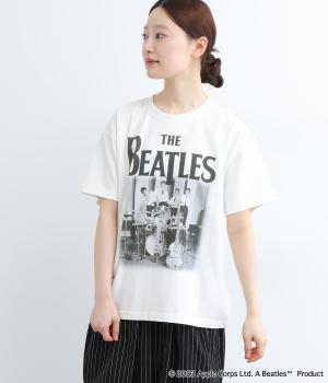 【BEATLES】 プリントTシャツ B(ホワイト-M)
