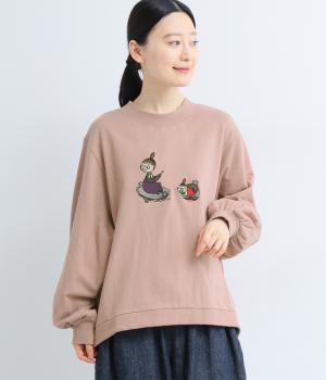 MOOMN刺繍プルオーバー(ピンク-F)