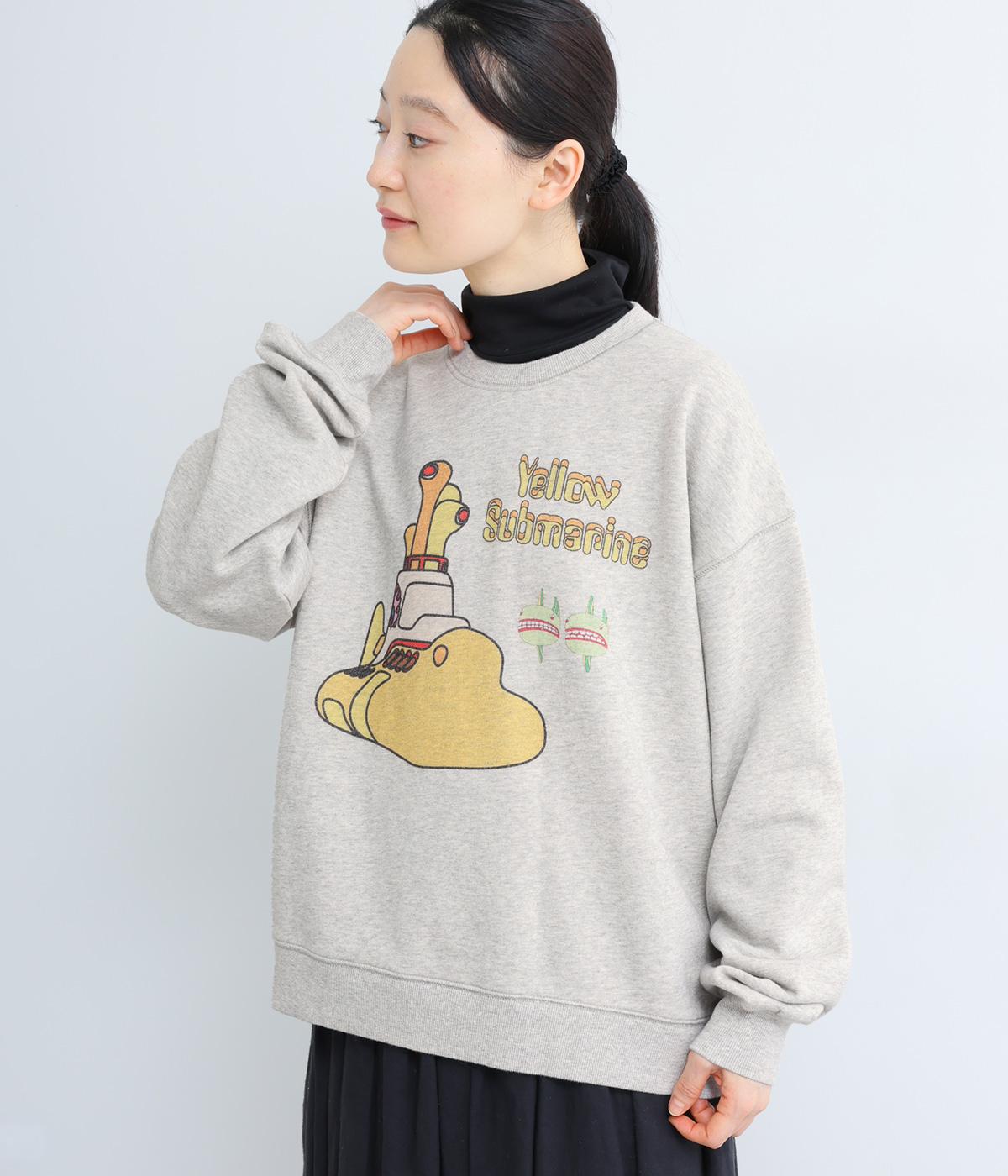 【BEATLES 】 YELLOW SUBMARINEスウェット(ライト杢グレー-M)