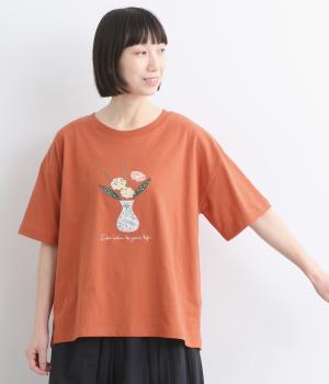 フラワーパッチワークTシャツ