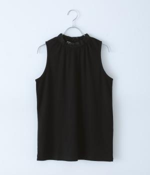 花柄チュール襟タンクトップ