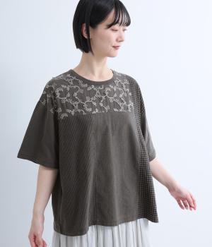 前身布帛切替ピグメントTee(スミクロ-F)