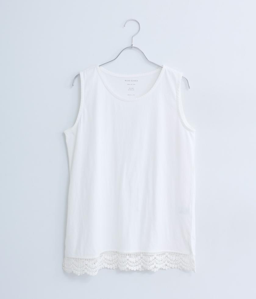 裾レースタンクトップ