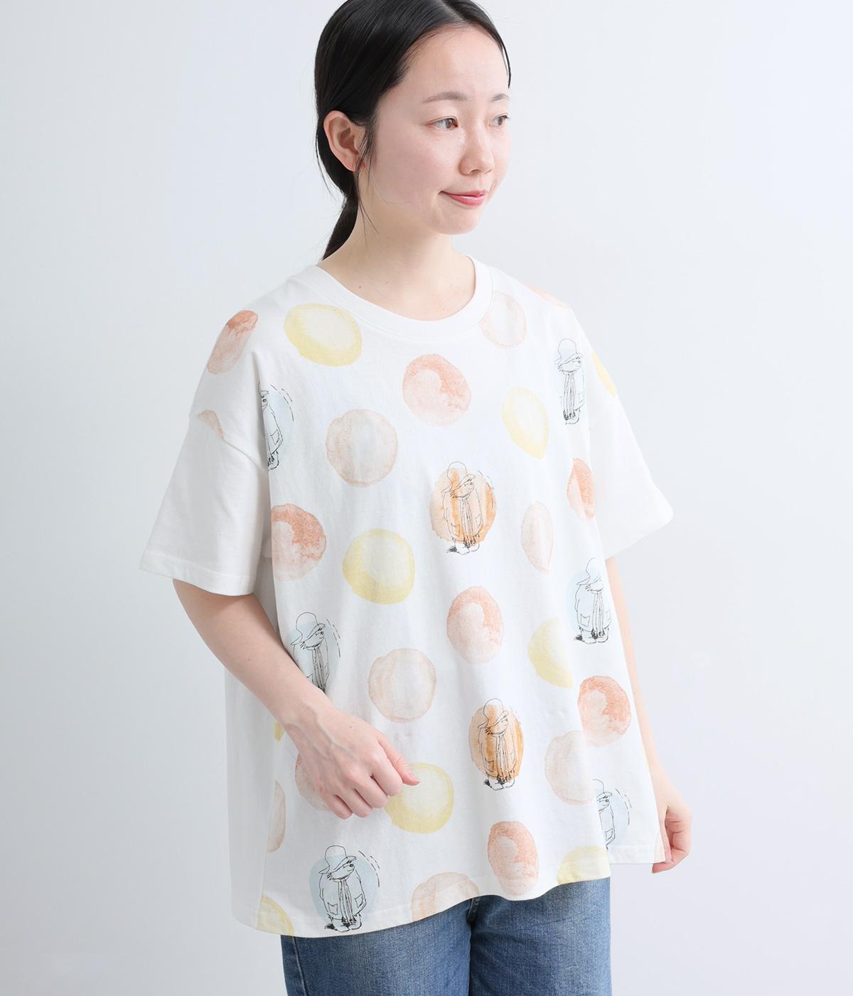 パディントンプ水彩ドットTee(ホワイト-F)