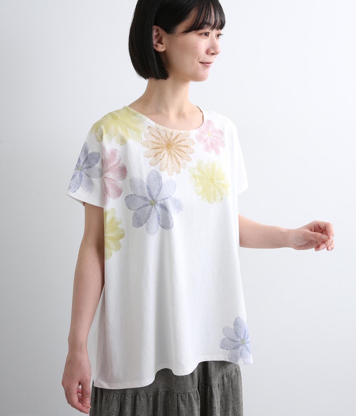 フラワー　サンプル×20 水彩フラワープリントプルオーバー｜NUEVO BLANCA（ヌエヴォブランカ