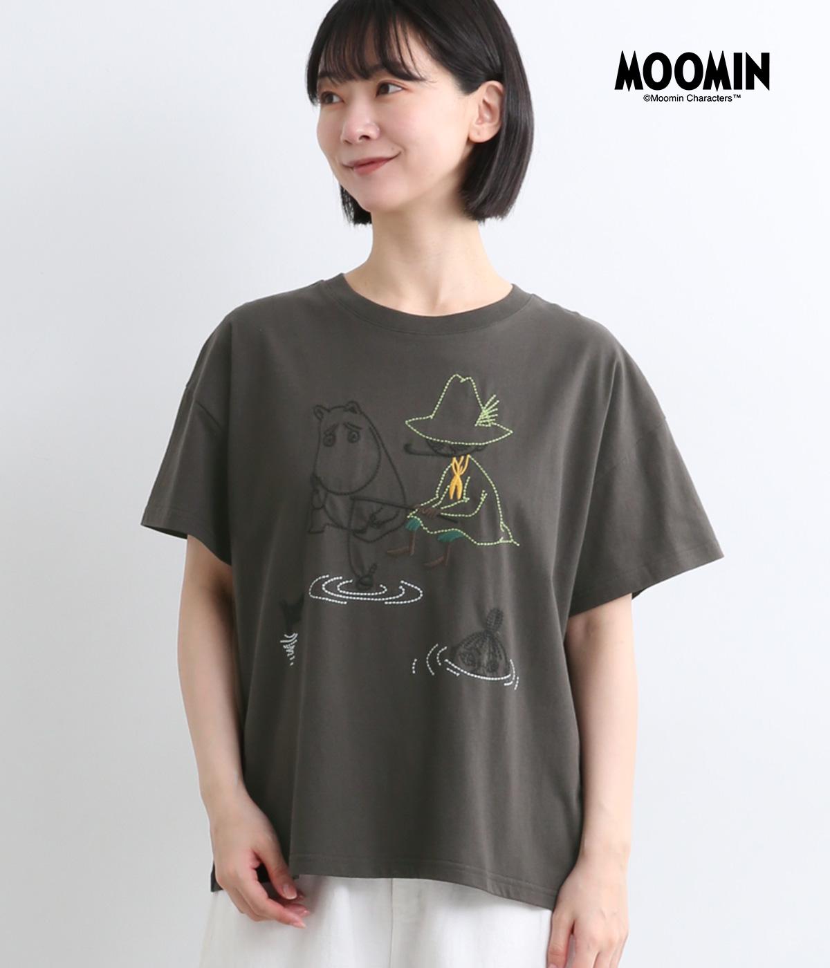MOOMIN魚釣りステッチ刺繍Tee｜NUEVO BLANCA（ヌエヴォブランカ）の