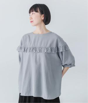 ラウンド切替レースフリルプルオーバー