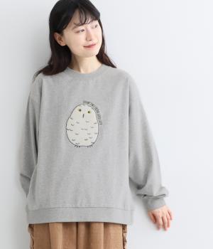 サガラ刺繍シロフクロウプルオーバー（グレートップ・F）