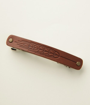 むぎ　バレッタ(ブラウン-ONESIZE)