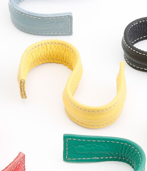 レザー　フリーフック(イエロー-ONESIZE)