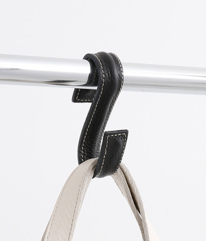 レザー　フリーフック(ブラック-ONESIZE)