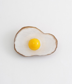 クリアウッド　おはようブローチ(目玉焼き-ONESIZE)