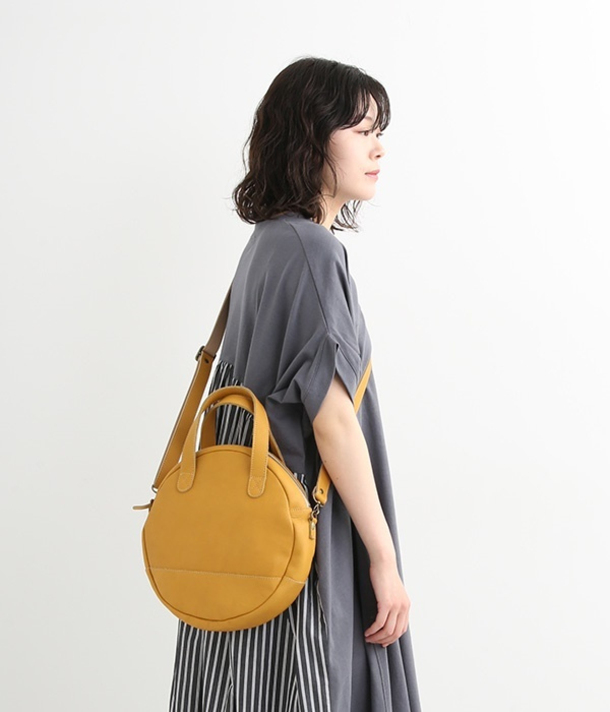 マカロン２WAYバッグM(マスタード-ONESIZE)