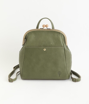 ドロップツリー木玉　がま口３WAYバッグ(グリーン-ONESIZE)