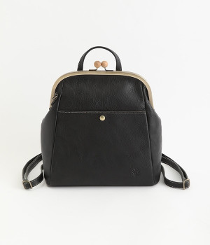 ドロップツリー木玉　がま口３WAYバッグ(ブラック-ONESIZE)