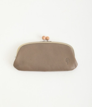 ドロップツリー木玉　ロングがま口ウォレット(グレー-ONESIZE)