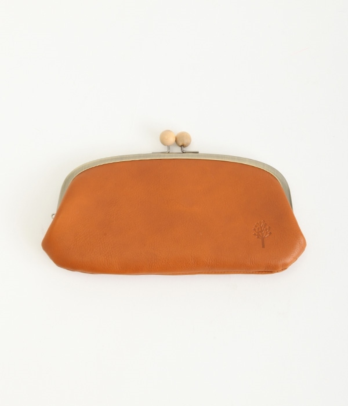 ドロップツリー木玉　ロングがま口ウォレット(キャメル-ONESIZE)