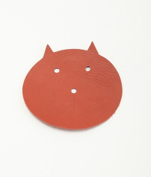 ネコ　コースター(レッド-ONESIZE)