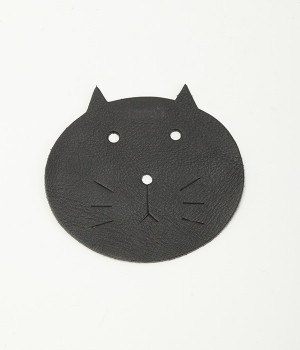ネコ　コースター(クロ-ONESIZE)