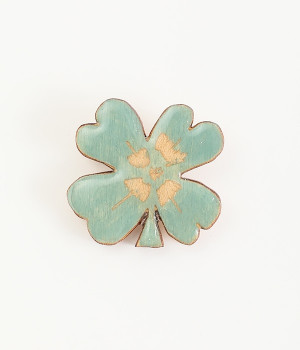 クリアウッド　アニマルブローチ(クローバー-ONESIZE)