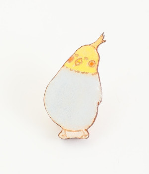 クリアウッド　アニマルブローチ(オカメインコ-ONESIZE)