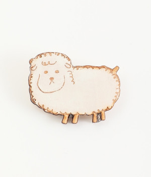 クリアウッド　アニマルブローチ(ヒツジ-ONESIZE)