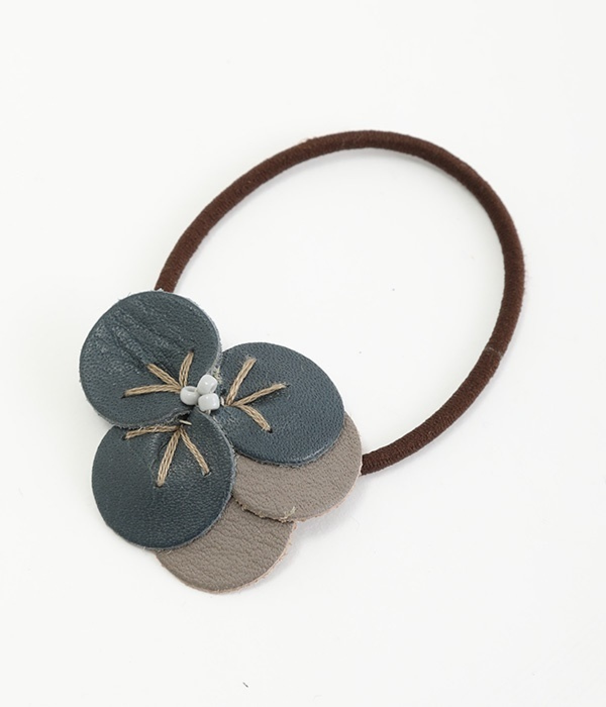 ビオラ　ヘアゴム(ネイビー×ピュアグレー-ONESIZE)