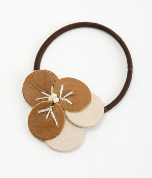 ビオラ　ヘアゴム(アッシュグレー×バニラ-ONESIZE)